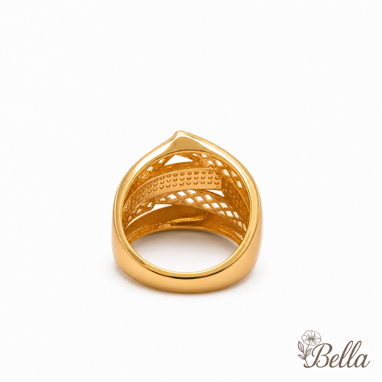 Bague Dorée Large – En Plaqué Or