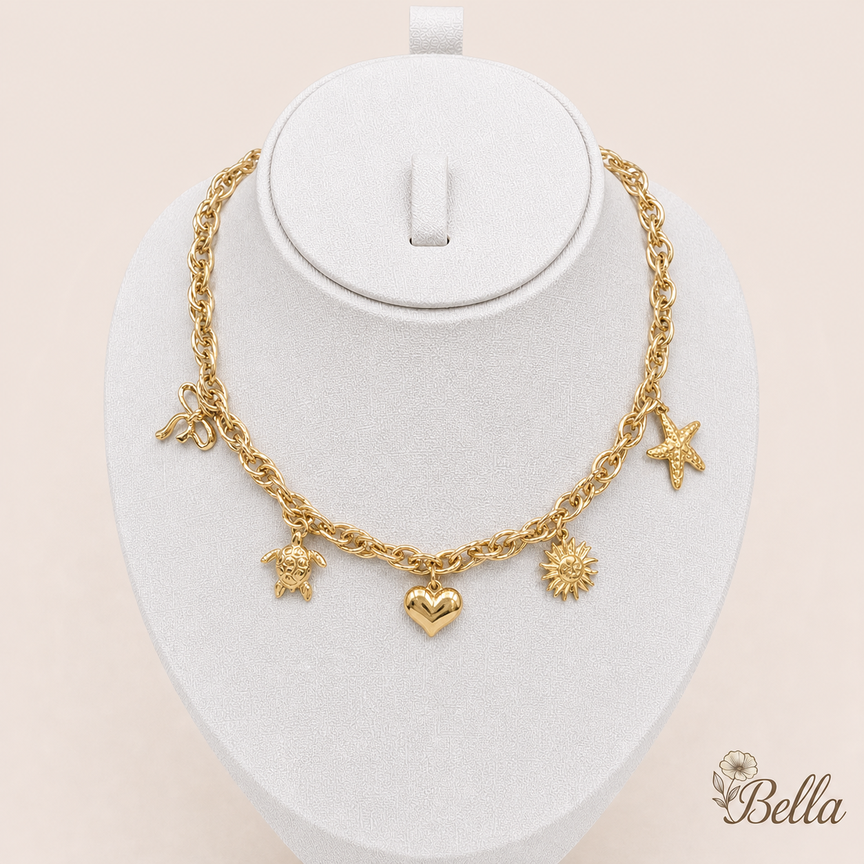 Collier Charms En Acier Inoxydable