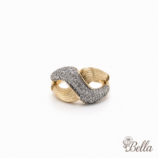 Bague Croisée "Infini" – En Plaqué Or