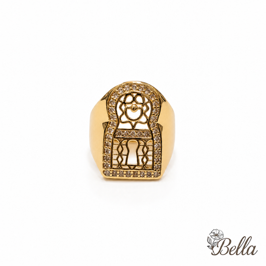 Bague Traditionnelle  - En Plaqué Or Garanti