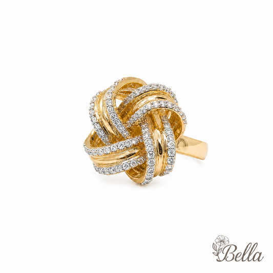 Bague "Nœud d'Amour" – En Plaqué Or