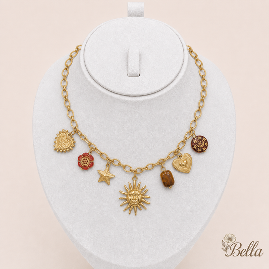 Collier Charms En Acier Inoxydable