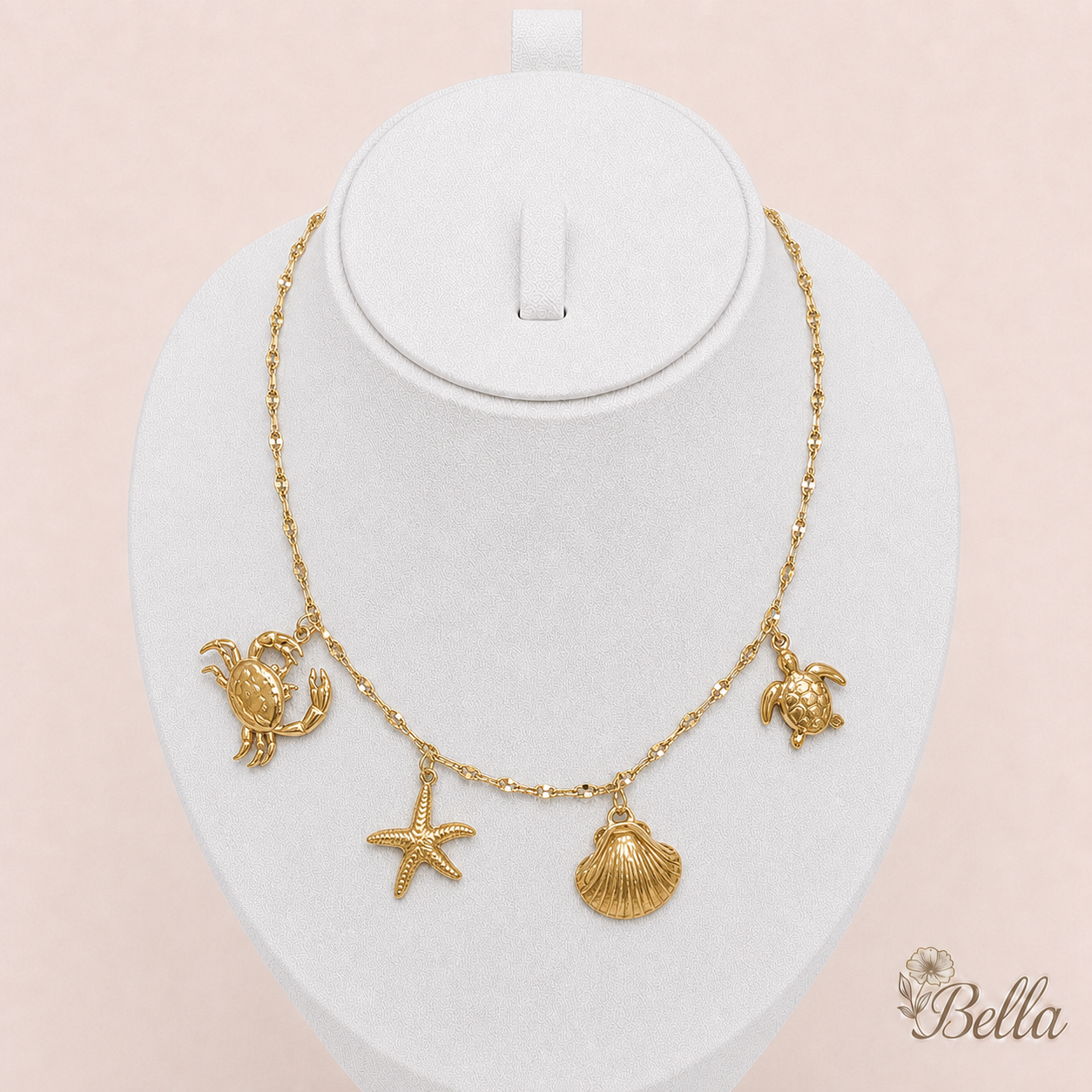 Collier Charms « Océania » En Acier Inoxydable