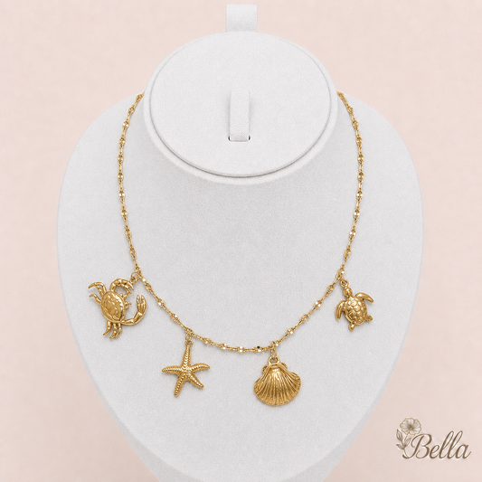 Collier Charms « Océania » En Acier Inoxydable