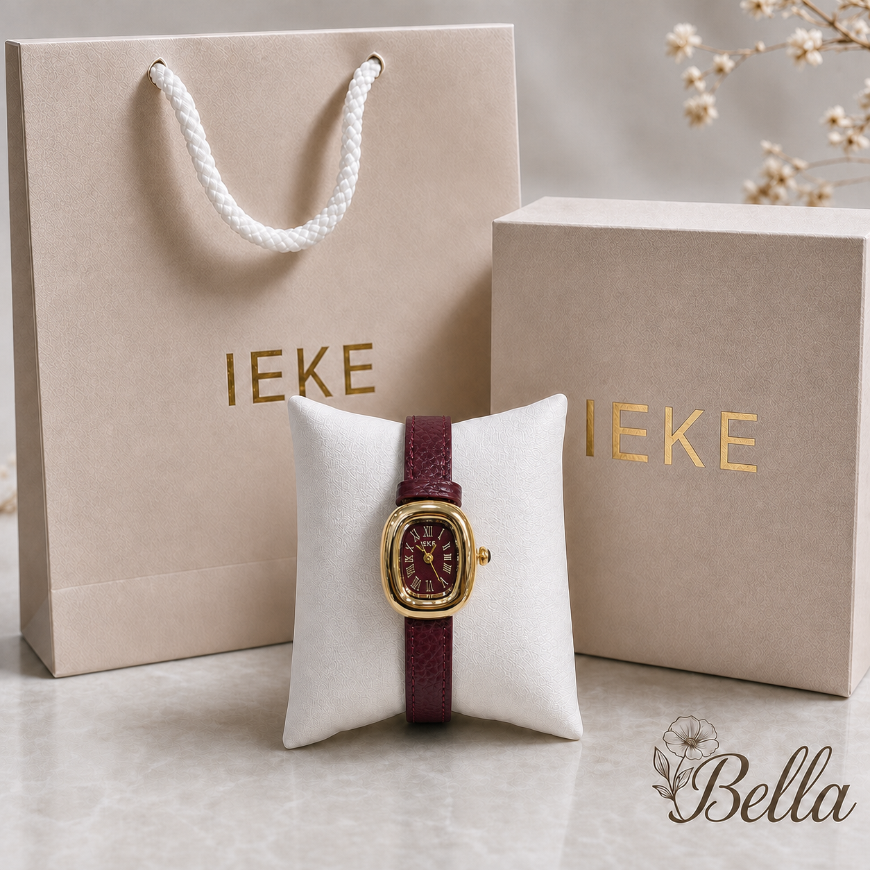 Montre IEKE "Rétro" Cuir - Originale Coffret