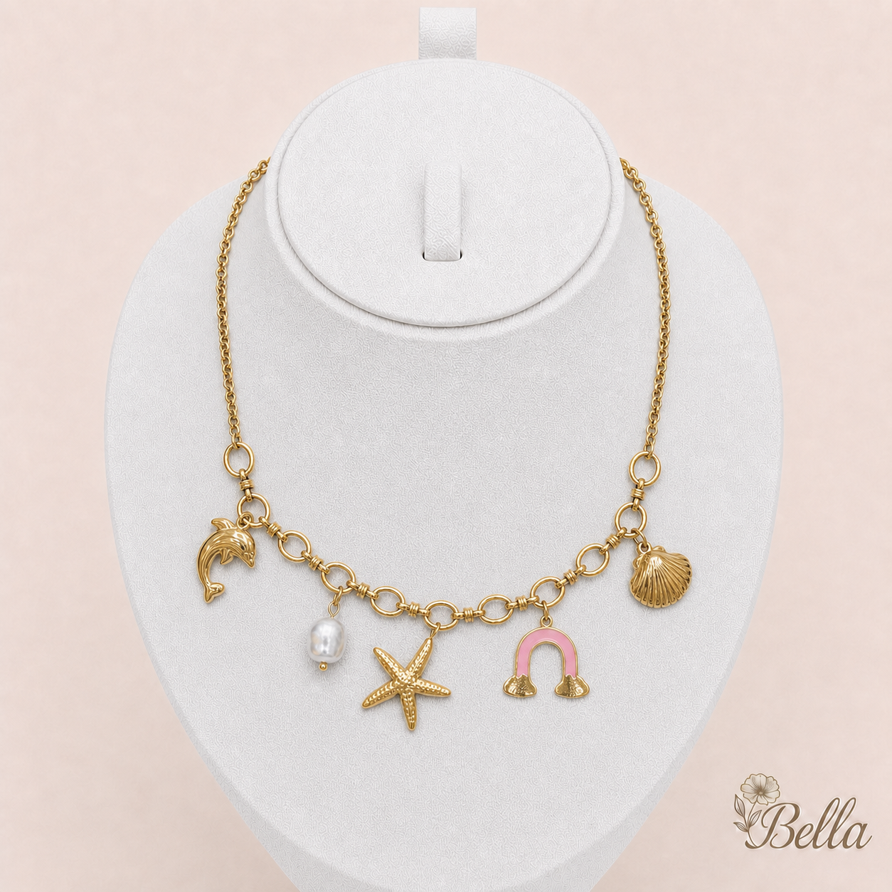Collier Charms « Calypso » En Acier Inoxydable