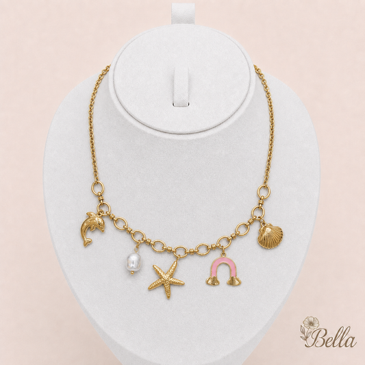 Collier Charms « Calypso » En Acier Inoxydable