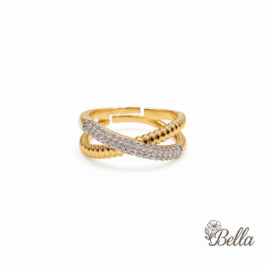 Bague Chic - En Plaqué Or Garanti