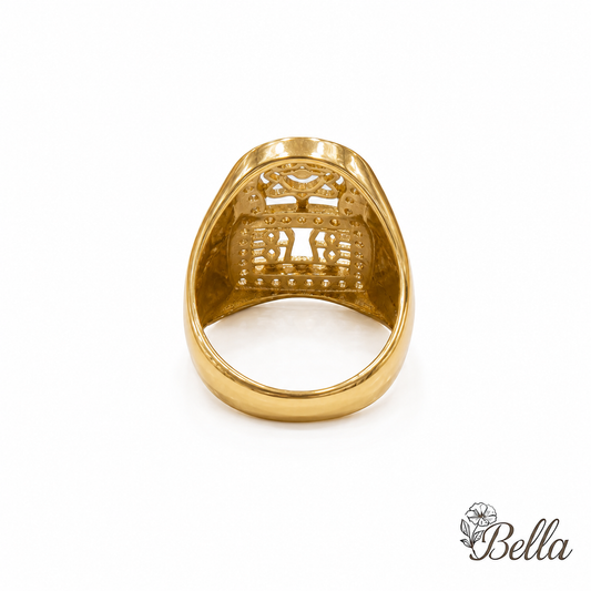 Bague Traditionnelle  - En Plaqué Or Garanti