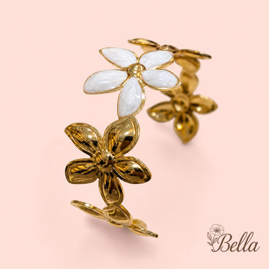Bracelet Flora Blanc - En Acier Inoxydable