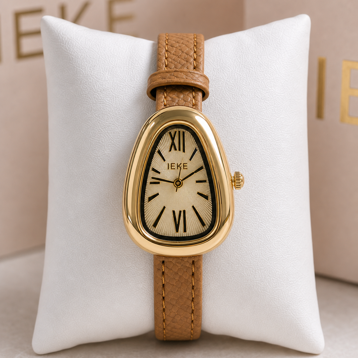 Montre IEKE "Cuir Marron" – Originale Coffret
