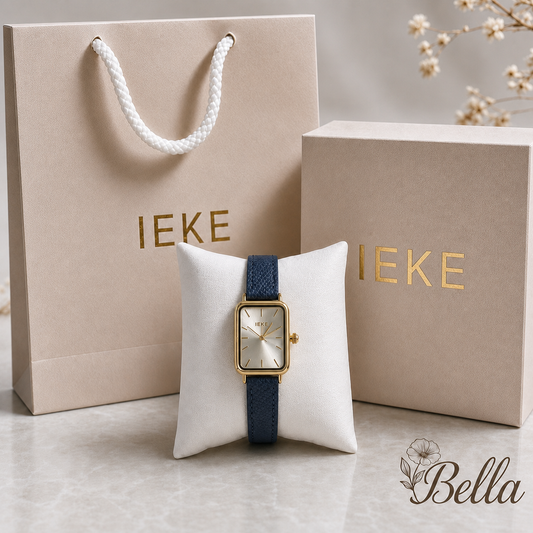 IEKE "Classique" Cuir Bleu Marine  - Originale Coffret