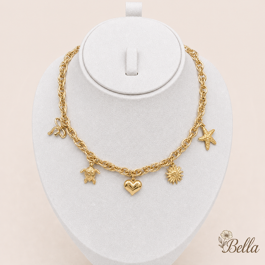 Collier Charms En Acier Inoxydable