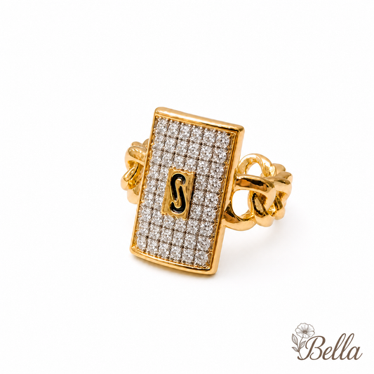 Bague Monaco Chain En Plaqué Or