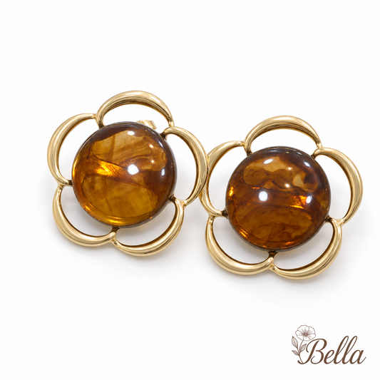 Boucles D'oreilles Fleur - En Acier Inoxydable